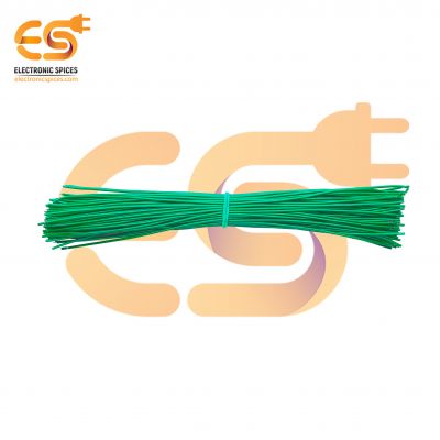 7/36 Copper Electrical Wire 28 AWG Green Colour 20cm pack of 100pcs